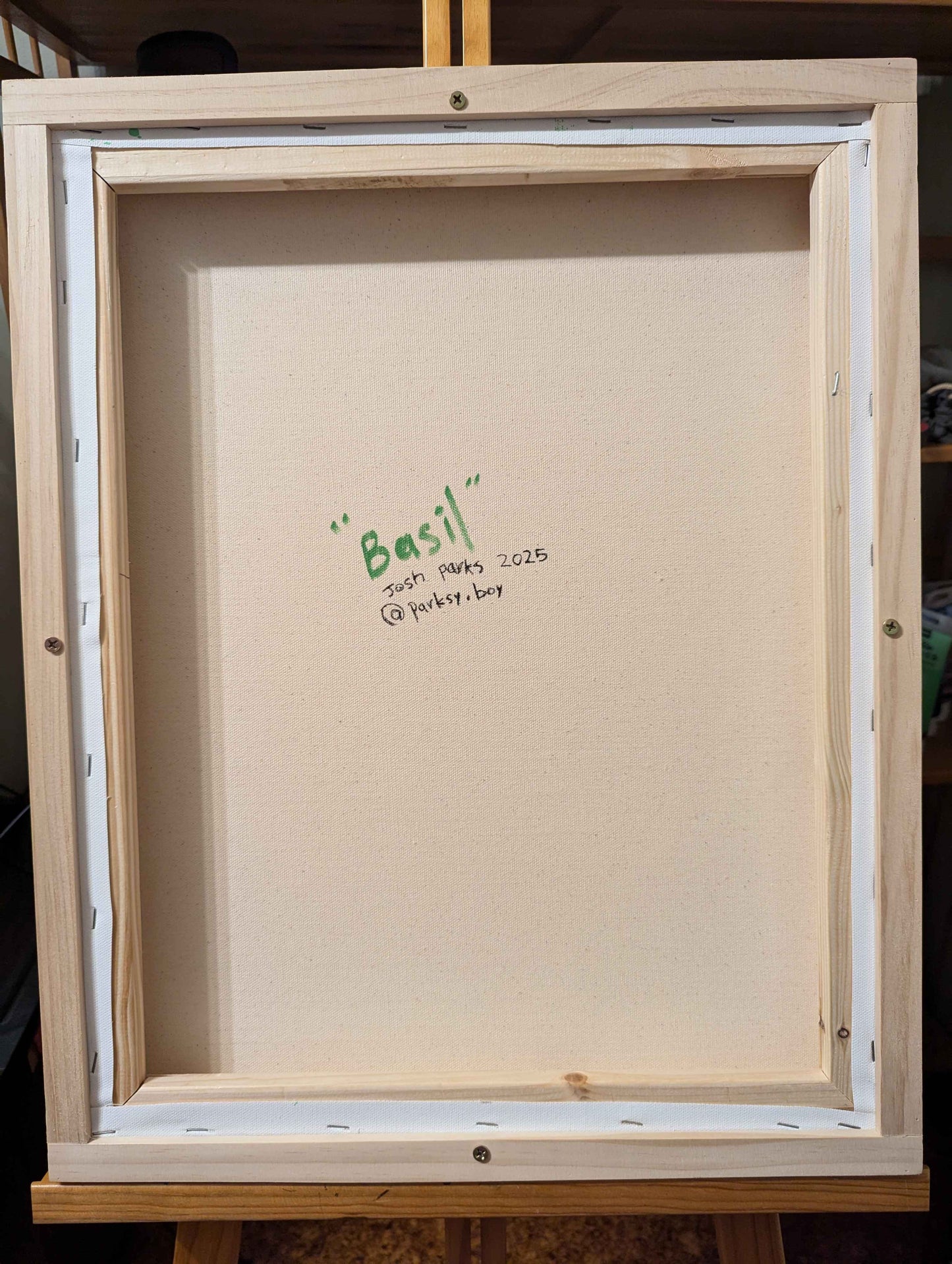 Basil - Framed Acrylic on Canvas (520mm x 420mm)