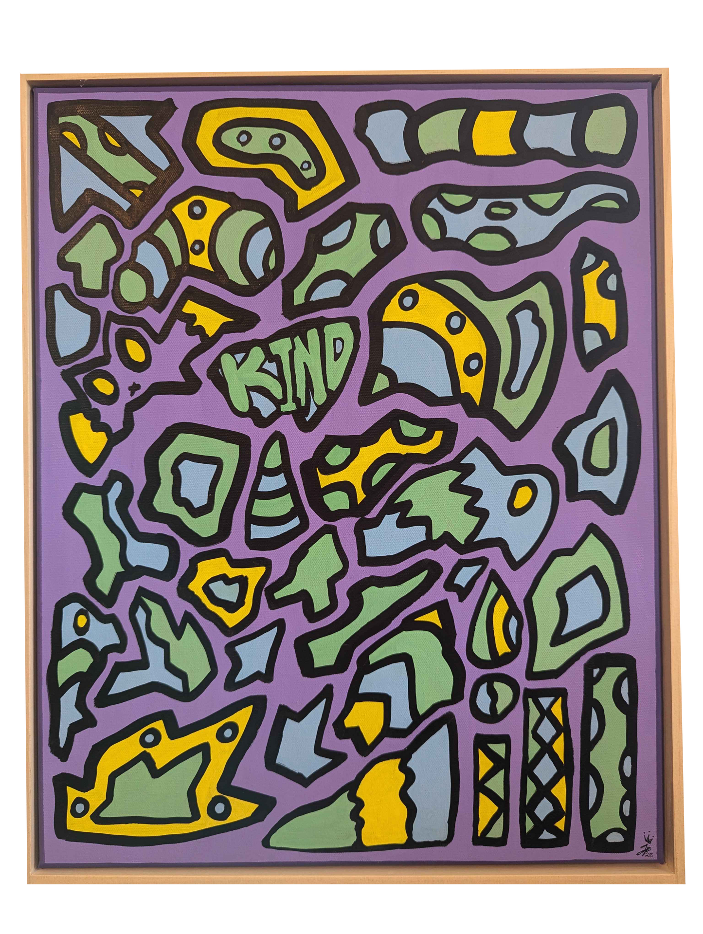 Kind - Framed Acrylic on Canvas (520mm x 420mm)