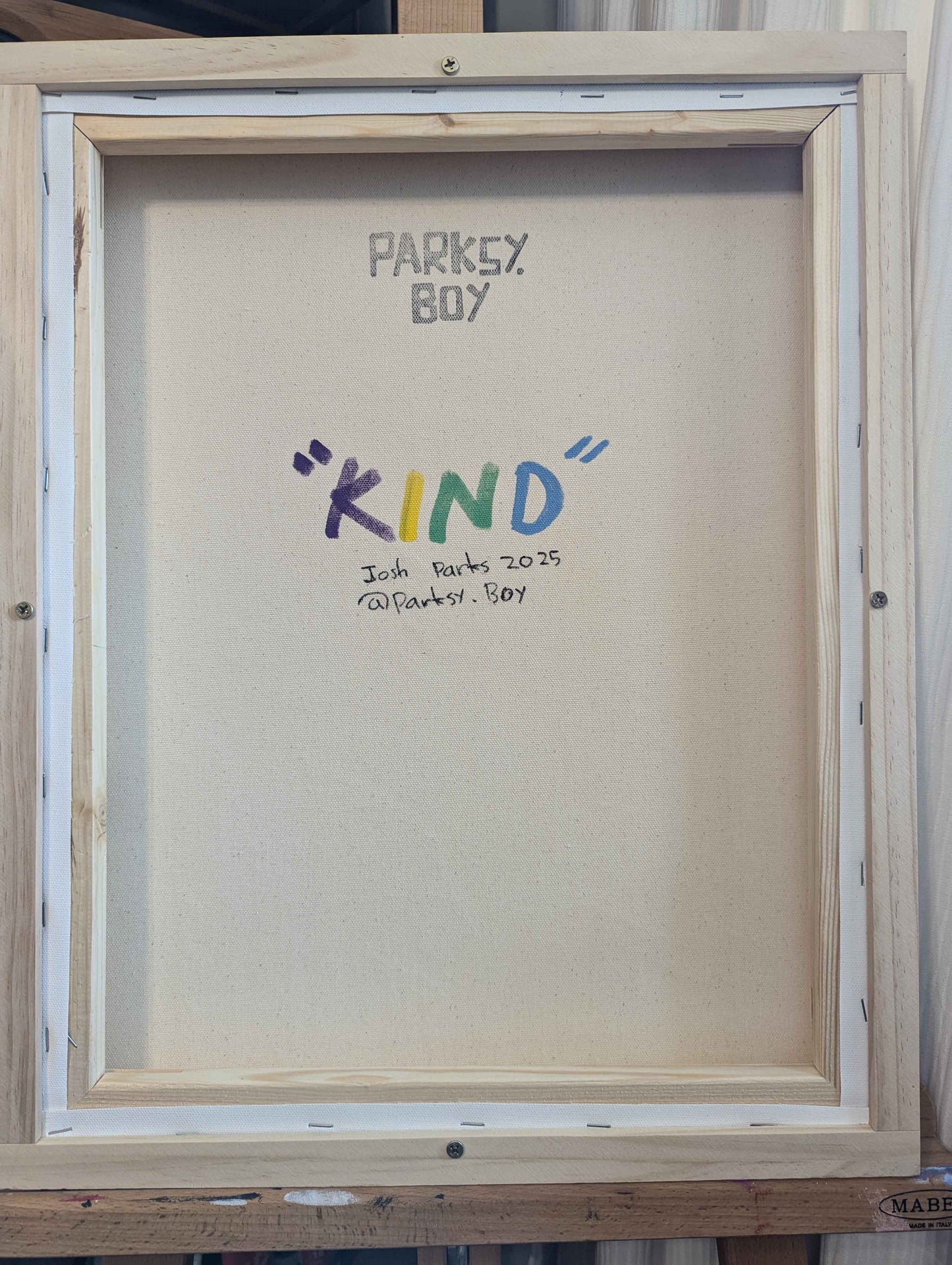 Kind - Framed Acrylic on Canvas (520mm x 420mm)