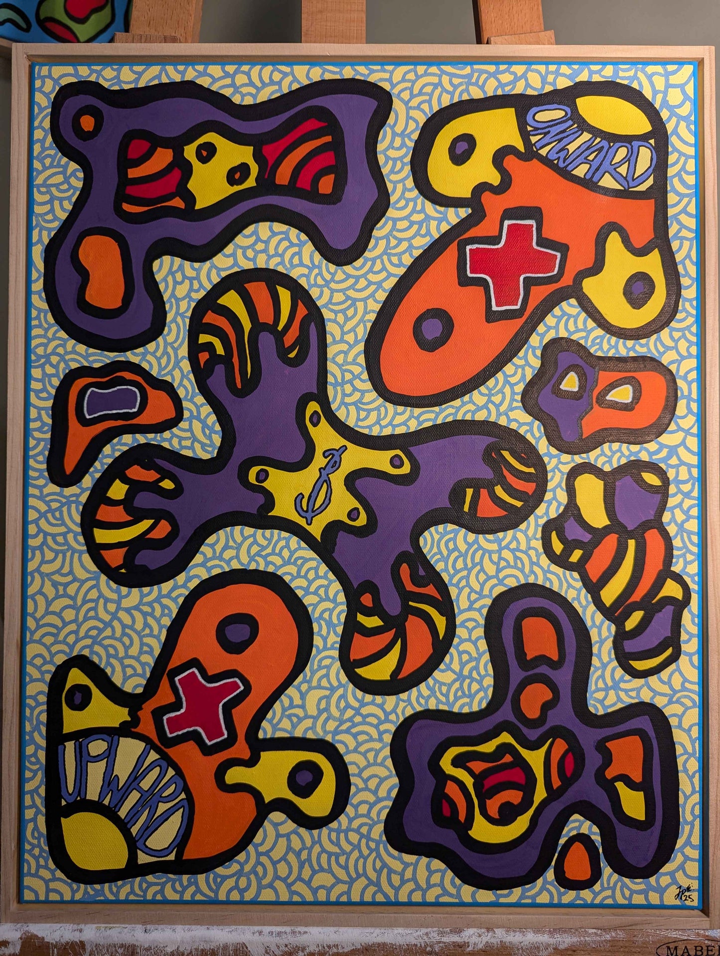 Onward & Upward - Framed Acrylic on Canvas (520mm x 420mm)