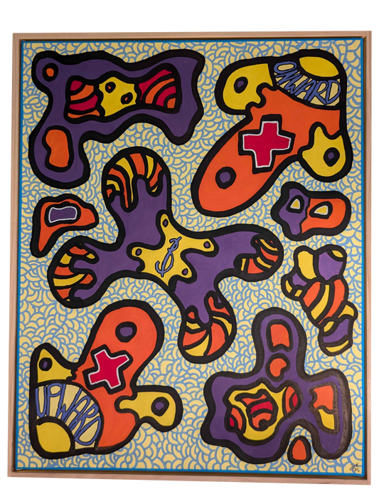 Onward & Upward - Framed Acrylic on Canvas (520mm x 420mm)