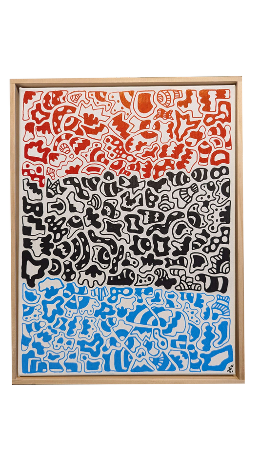 Toru - Framed Acrylic on Canvas (420mm x 320mm)