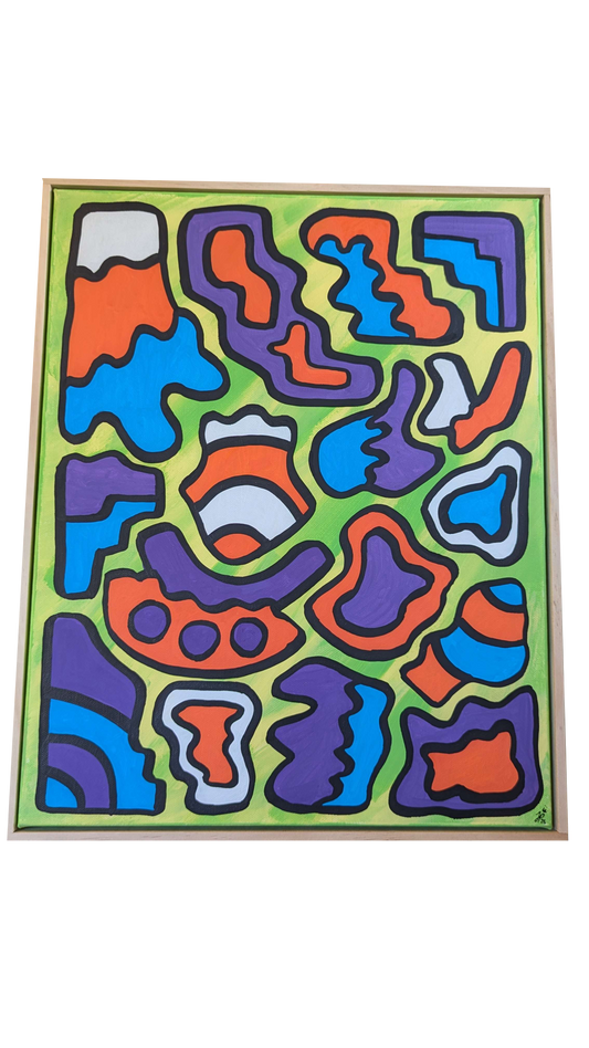 Allsorts - Framed Acrylic on Canvas (520mm x 420mm)