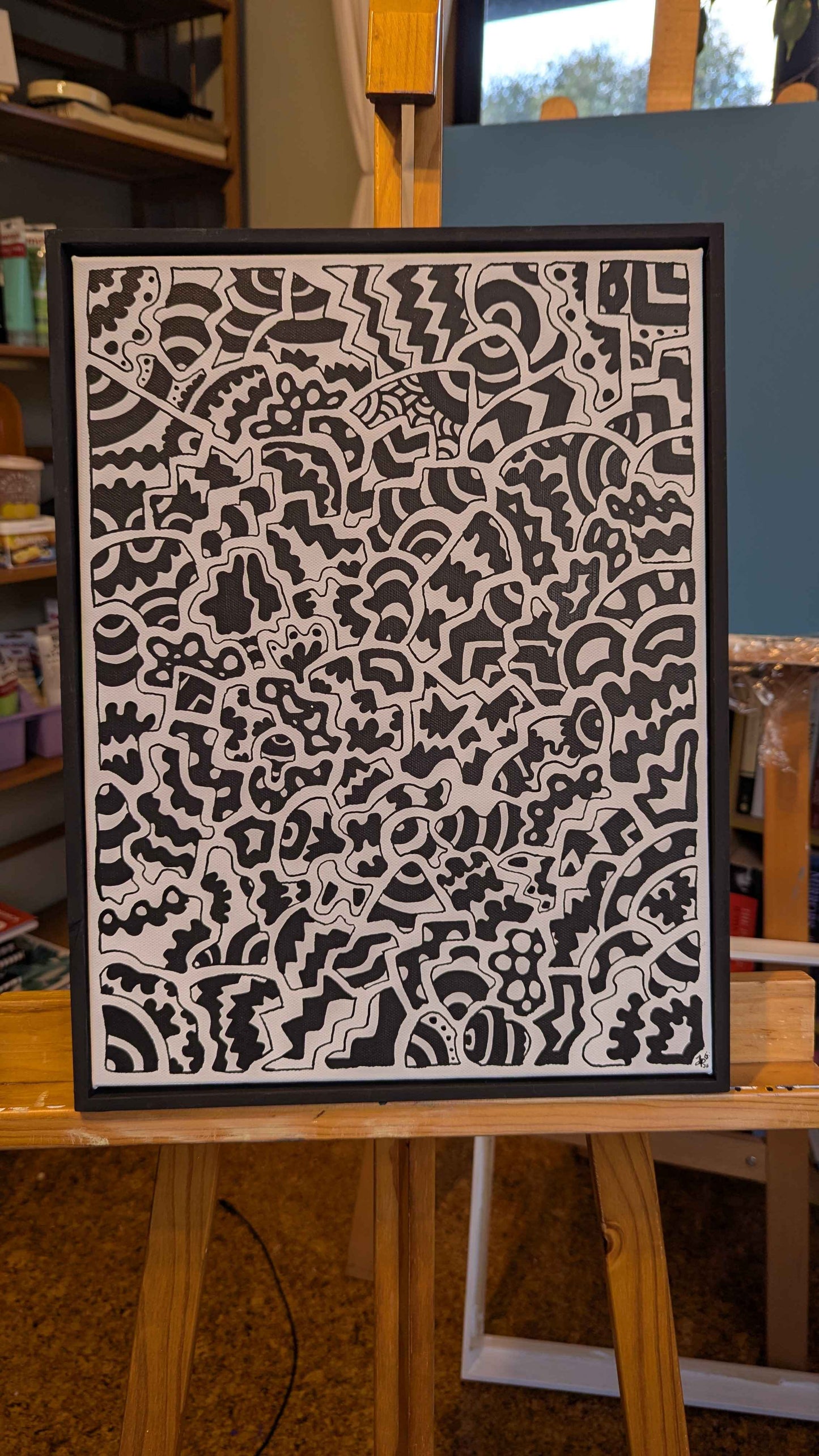 Scheme - Framed Acrylic on Canvas (420mm x 320mm)