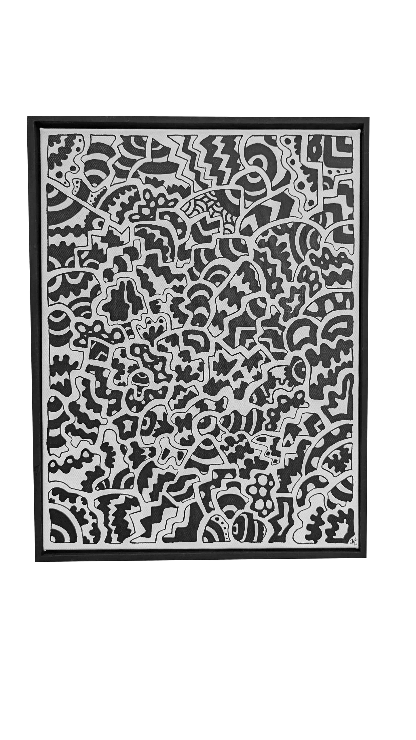 Scheme - Framed Acrylic on Canvas (420mm x 320mm)