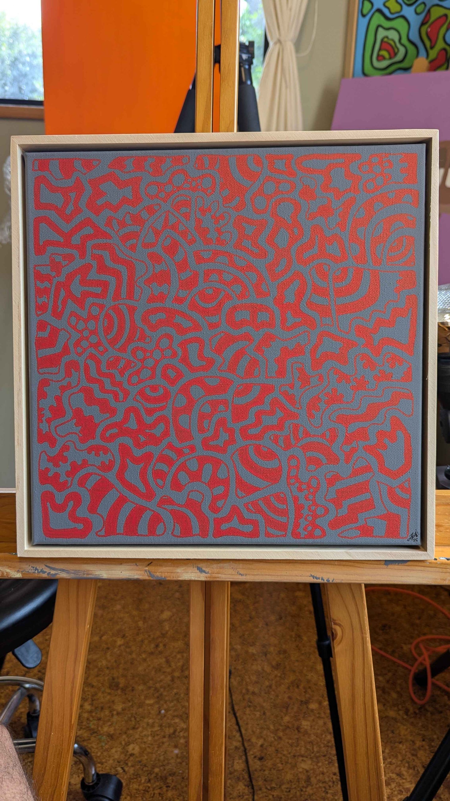 Blood & Asphalt - Framed Acrylic on Canvas (325mm x 325mm)