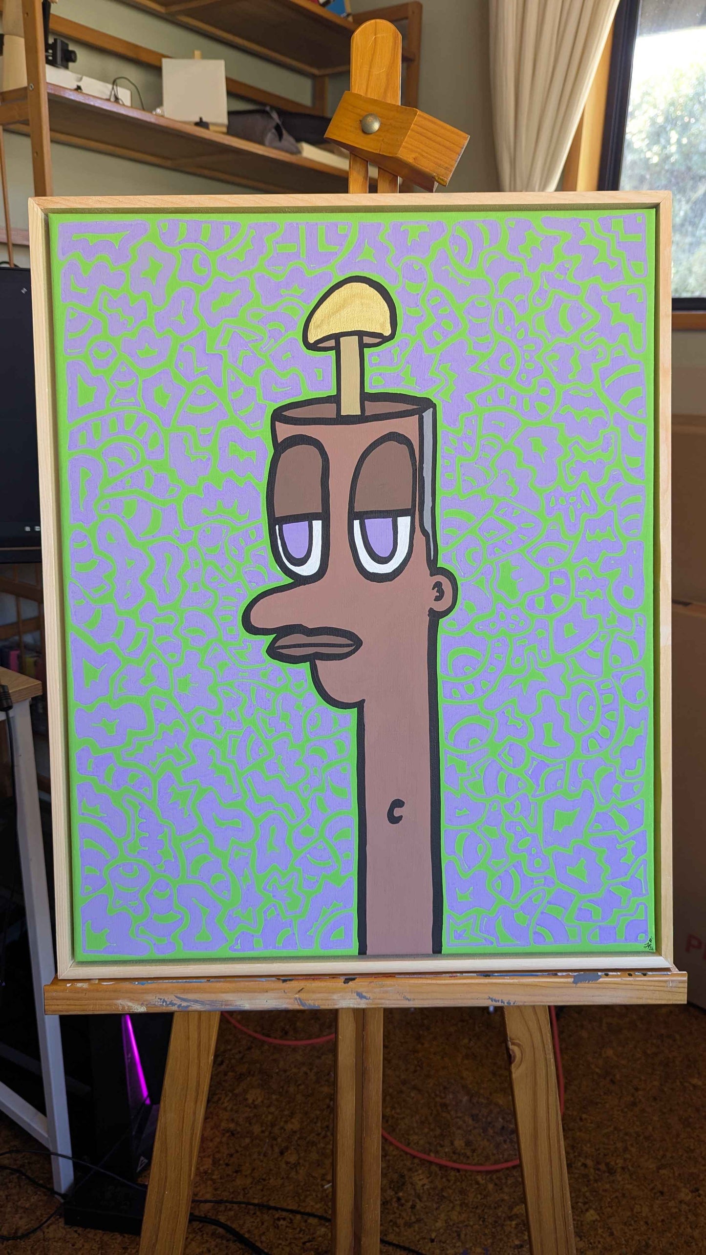 Goldtop - Framed Acrylic on Canvas (520mm x 420mm)