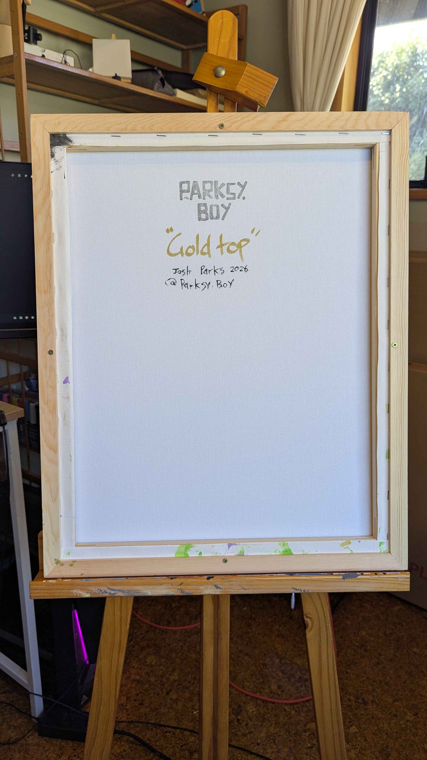 Goldtop - Framed Acrylic on Canvas (520mm x 420mm)