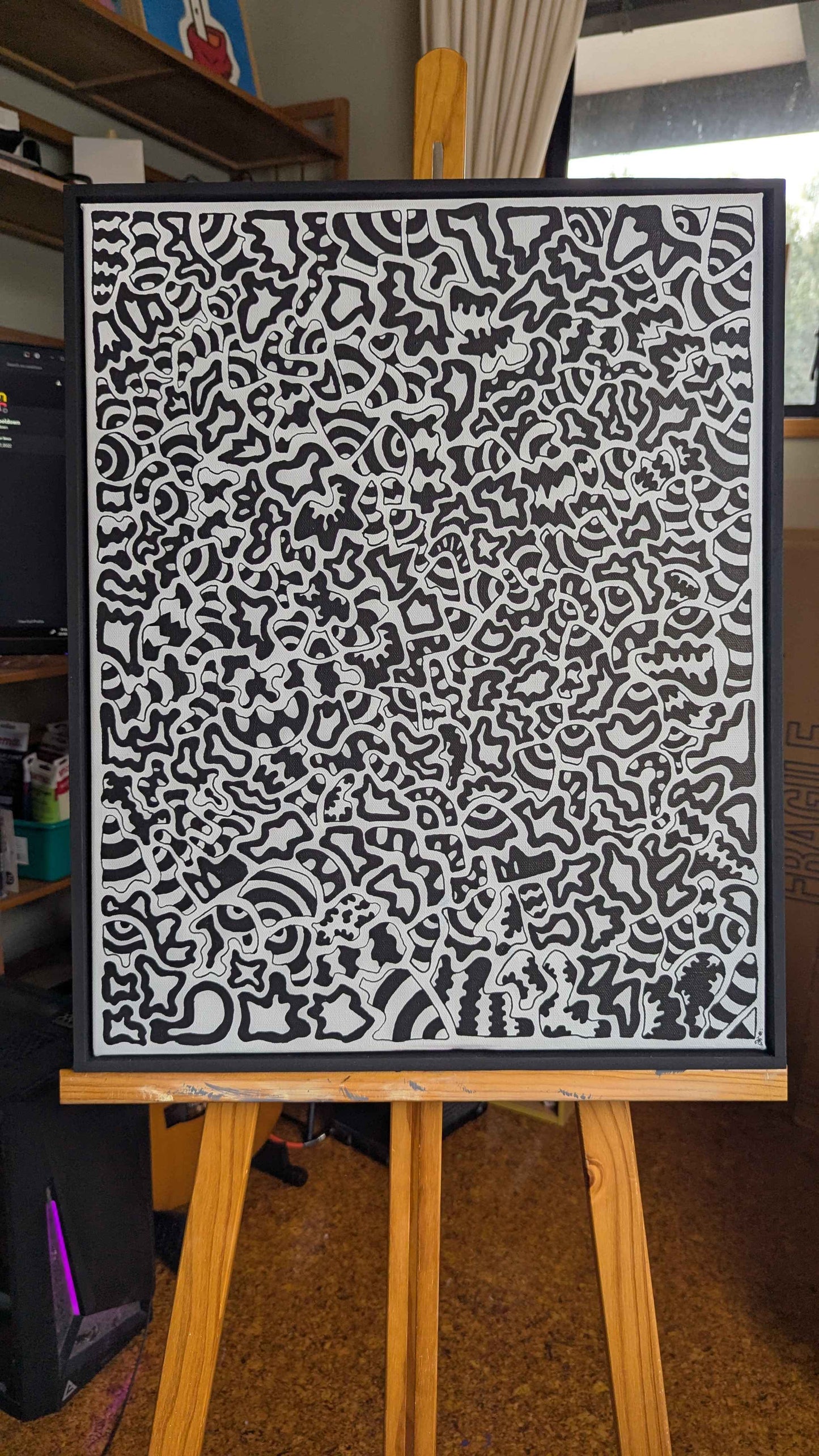 Tomfoolery  - Framed Acrylic on Canvas (520mm x 420mm)