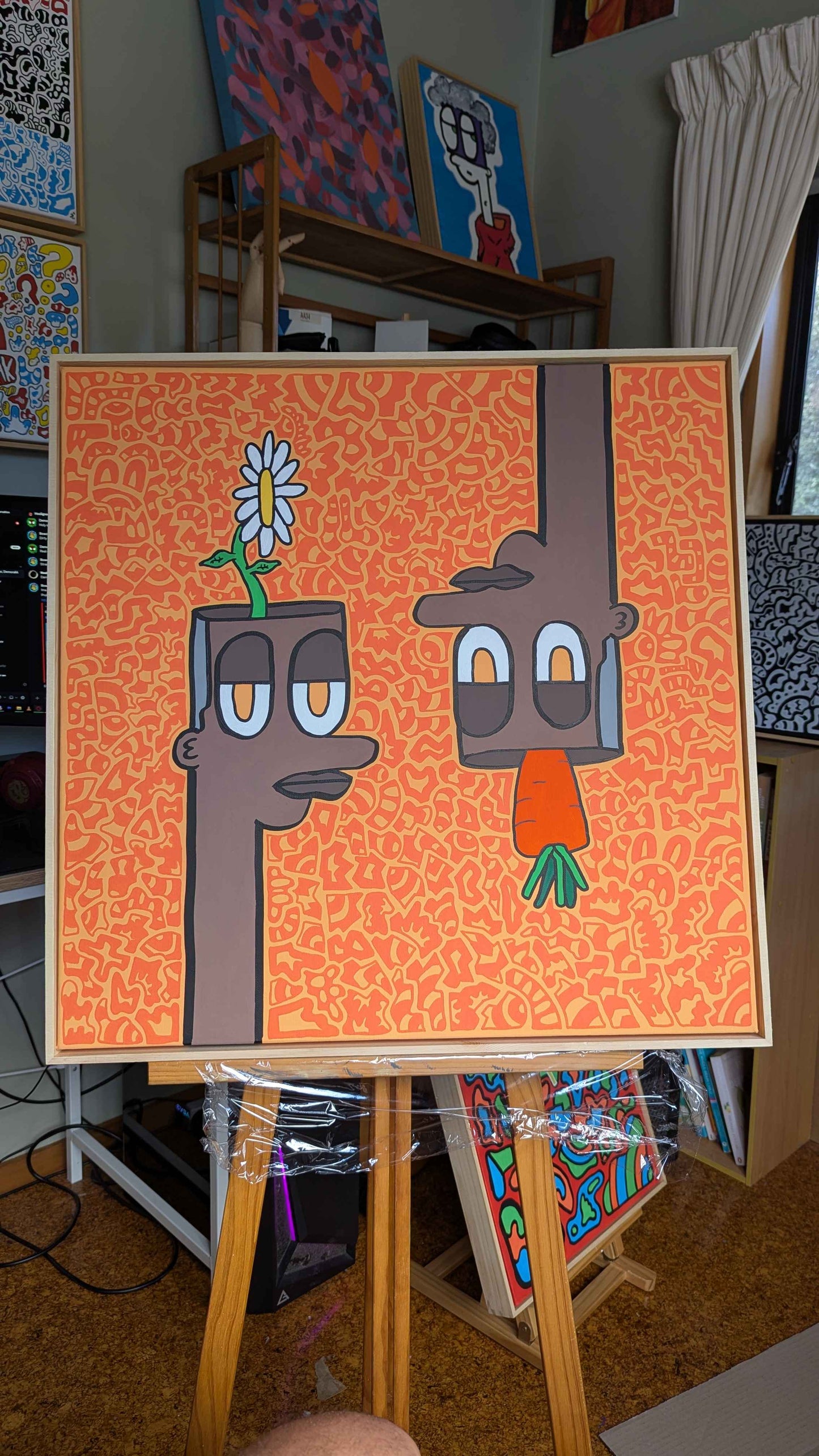 .Reflect & Grow - Framed Acrylic on Canvas (620mm x 620mm)