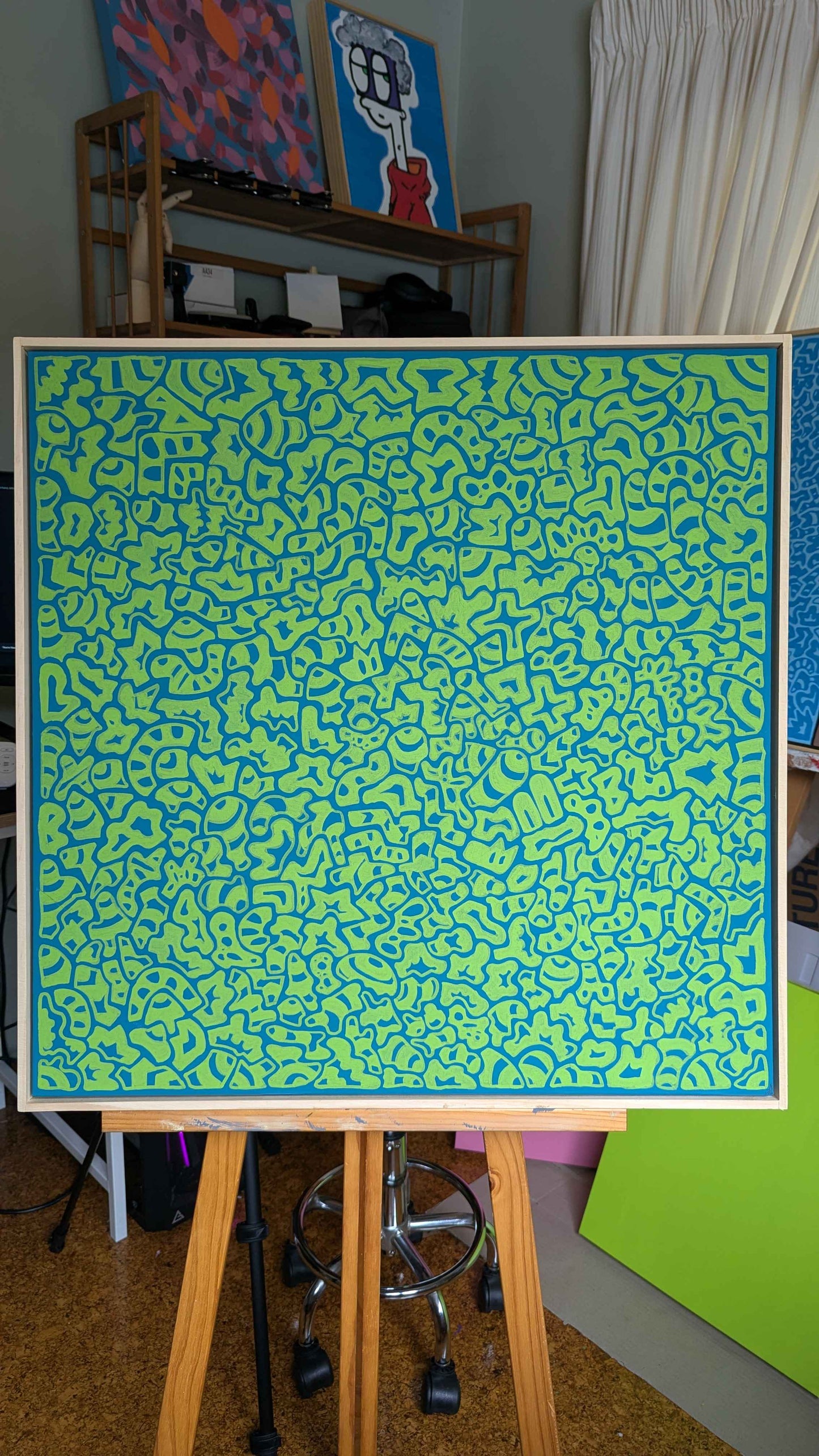 Mmm, Broccoli - Framed Acrylic on Canvas (620mm x 620mm)