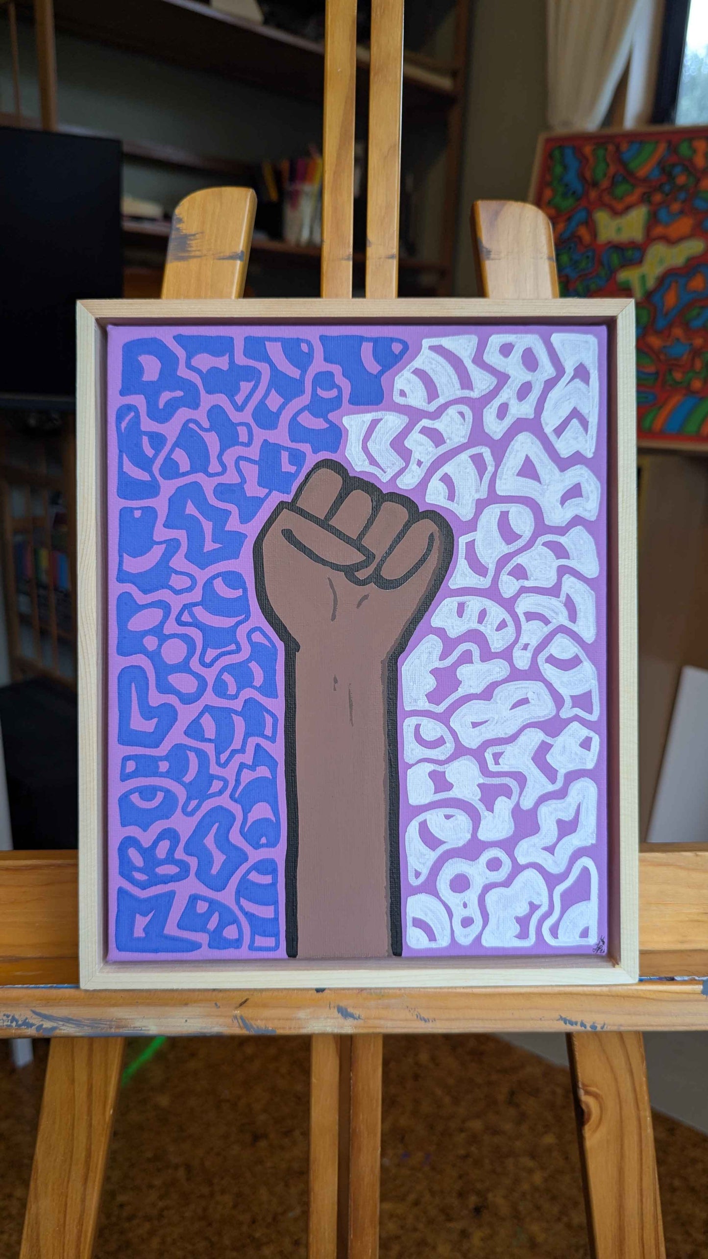 I Exist - Framed Acrylic on Canvas (250mm x 200mm)