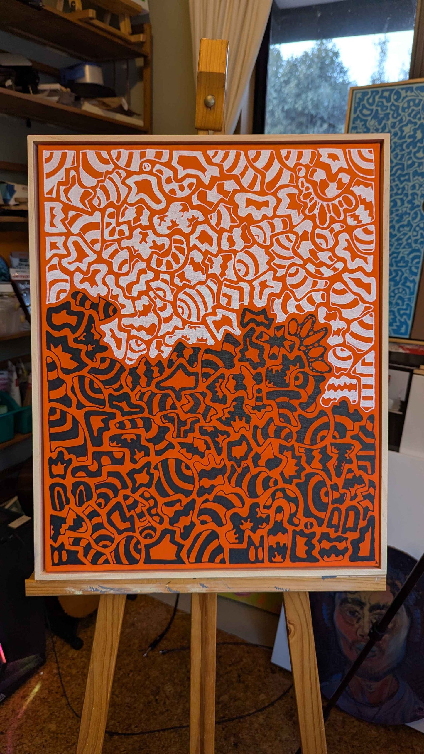 Oil & Water - Framed Acrylic on Canvas (520mm x 420mm)