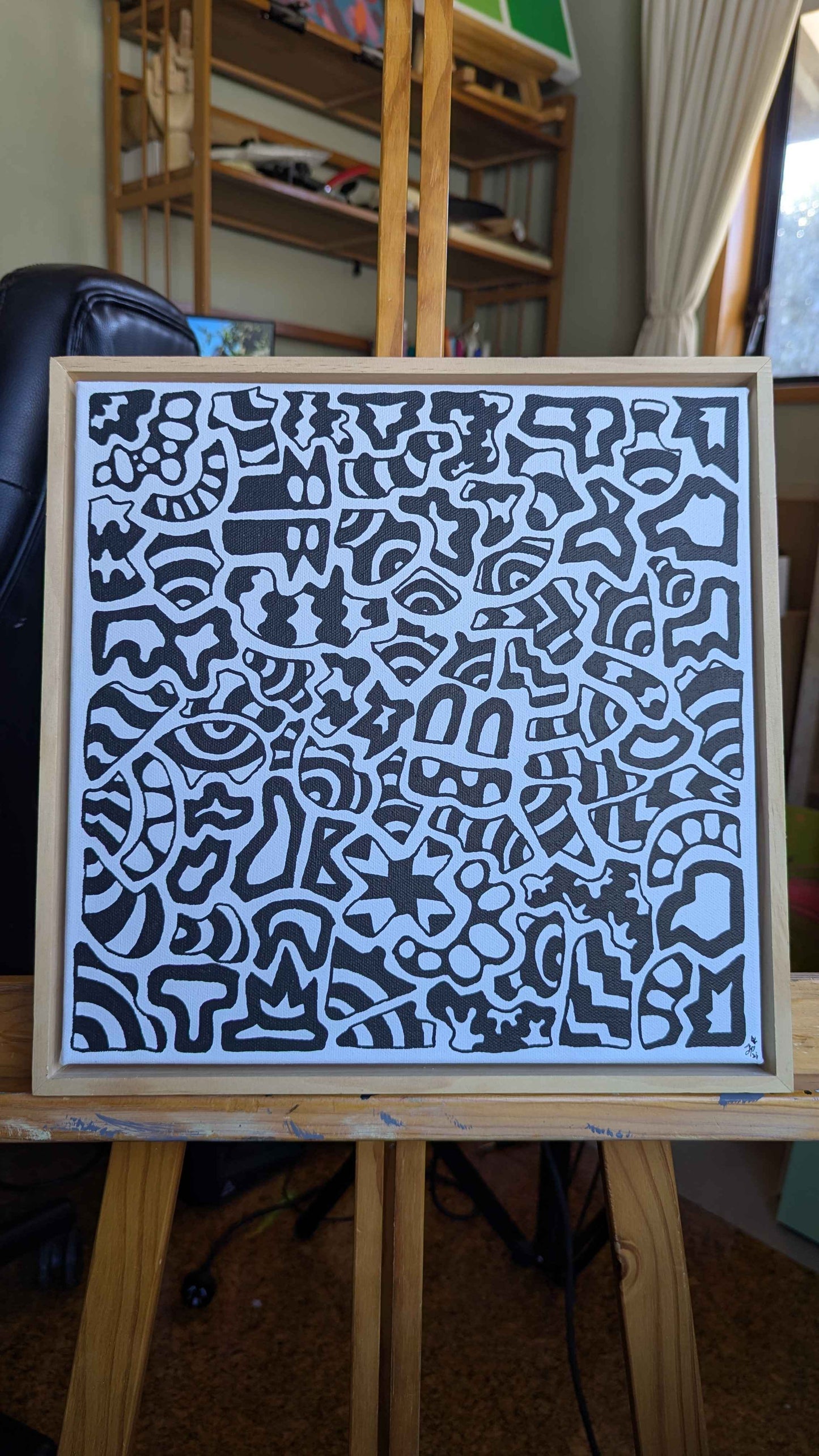 Horseplay - Framed Acrylic on Canvas (325mm x 325mm)