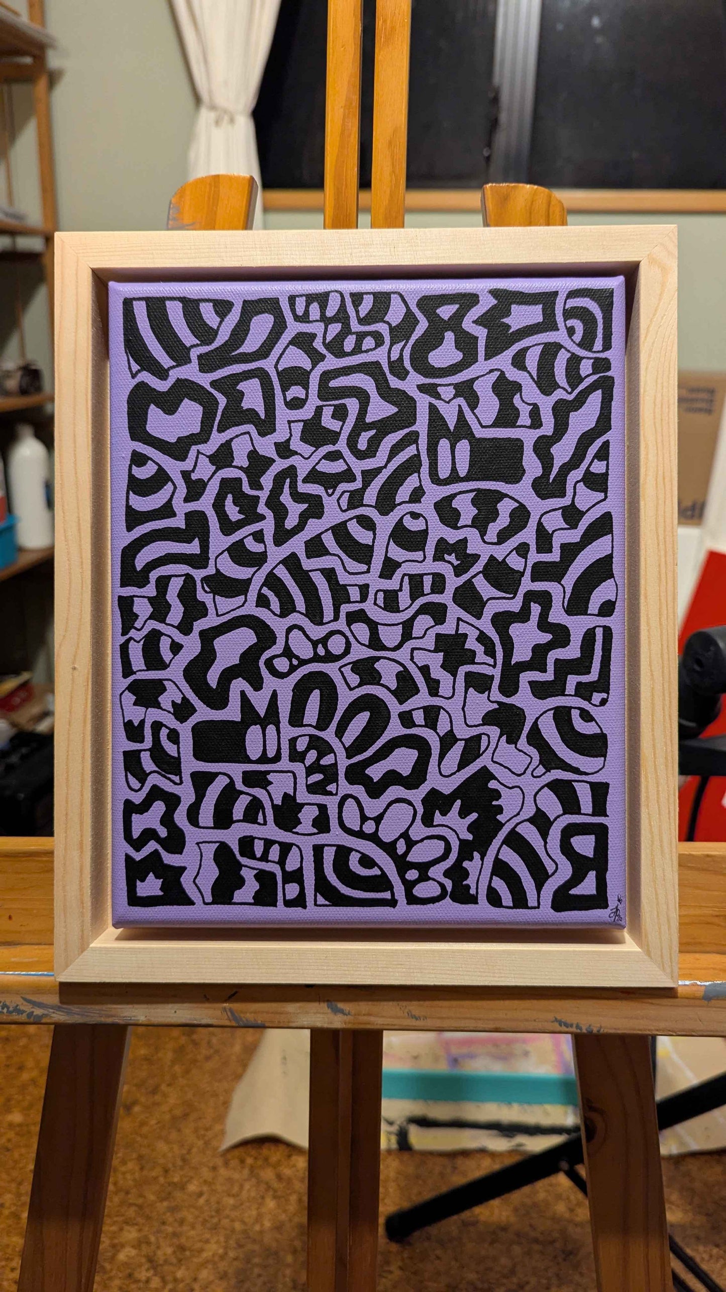.Intergalactic Grapes - Framed Acrylic on Canvas (250mm x 200mm)