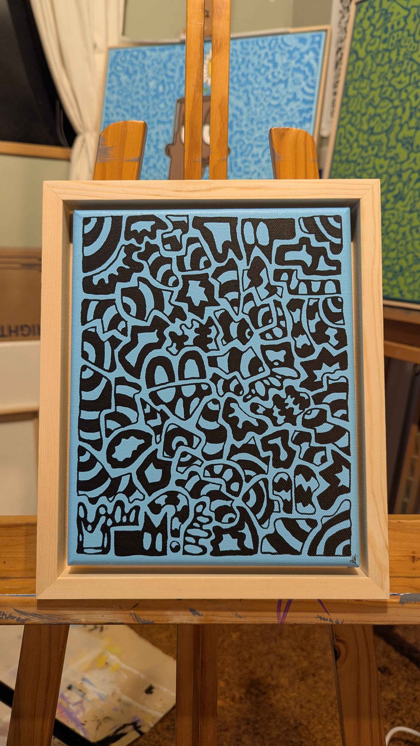 .Space Pirate - Framed Acrylic on Canvas (250mm x 200mm)