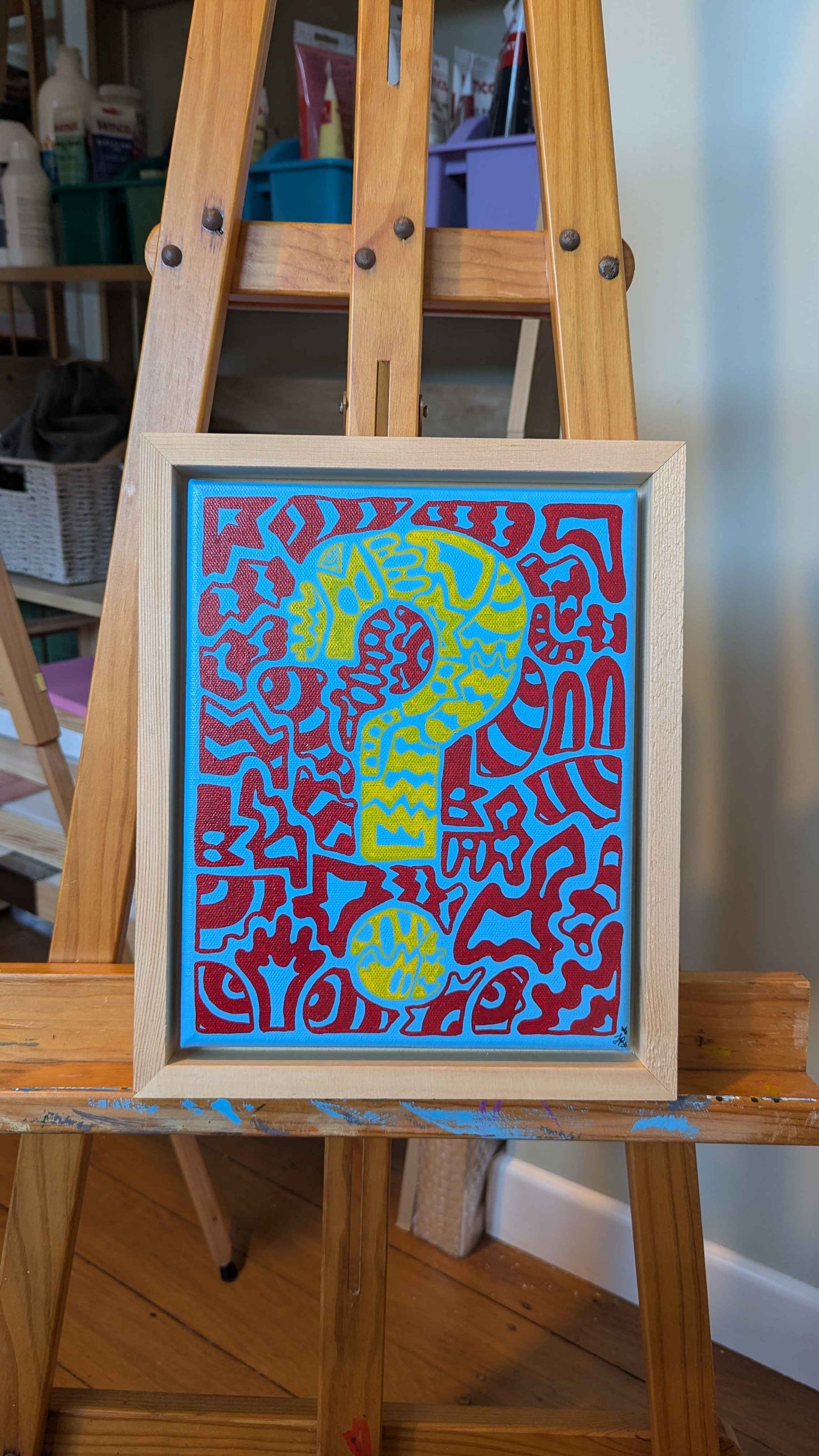 .Stay curious - Framed Acrylic on Canvas (250mm x 200mm)