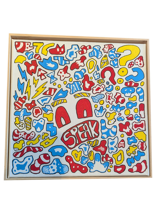 Speak - Framed Acrylic on Canvas (325 mm x 325mm)