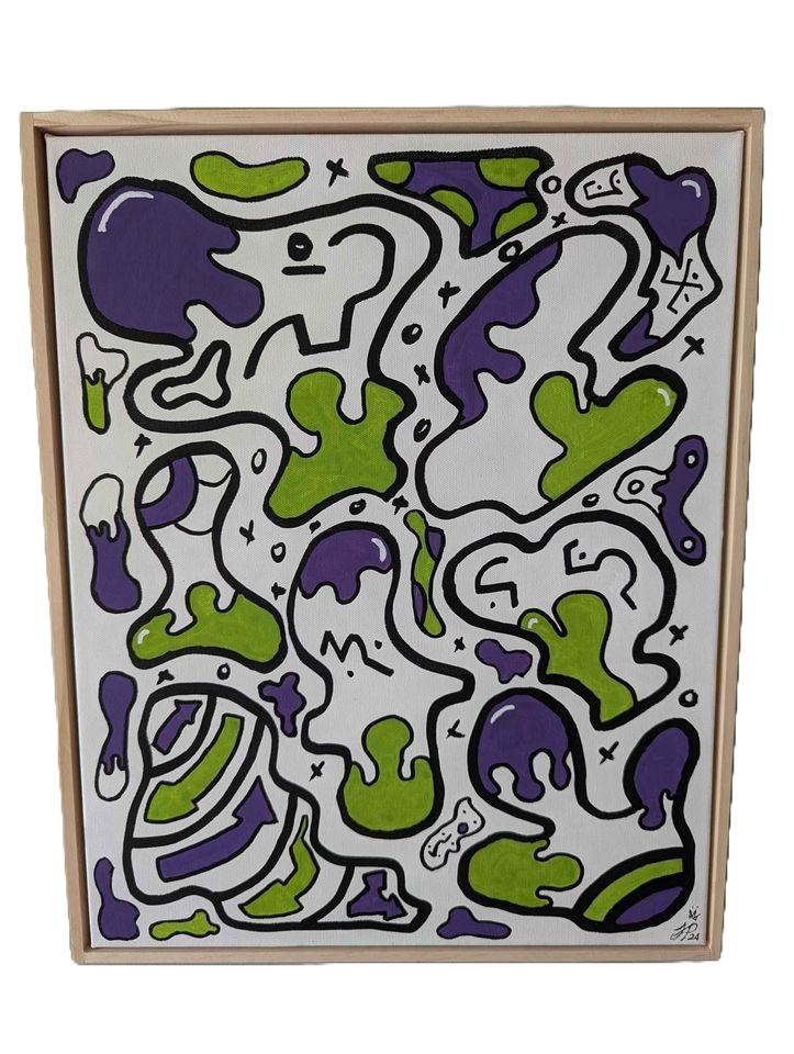 Piccolo - Framed Acrylic on Canvas (520mm x 420mm)