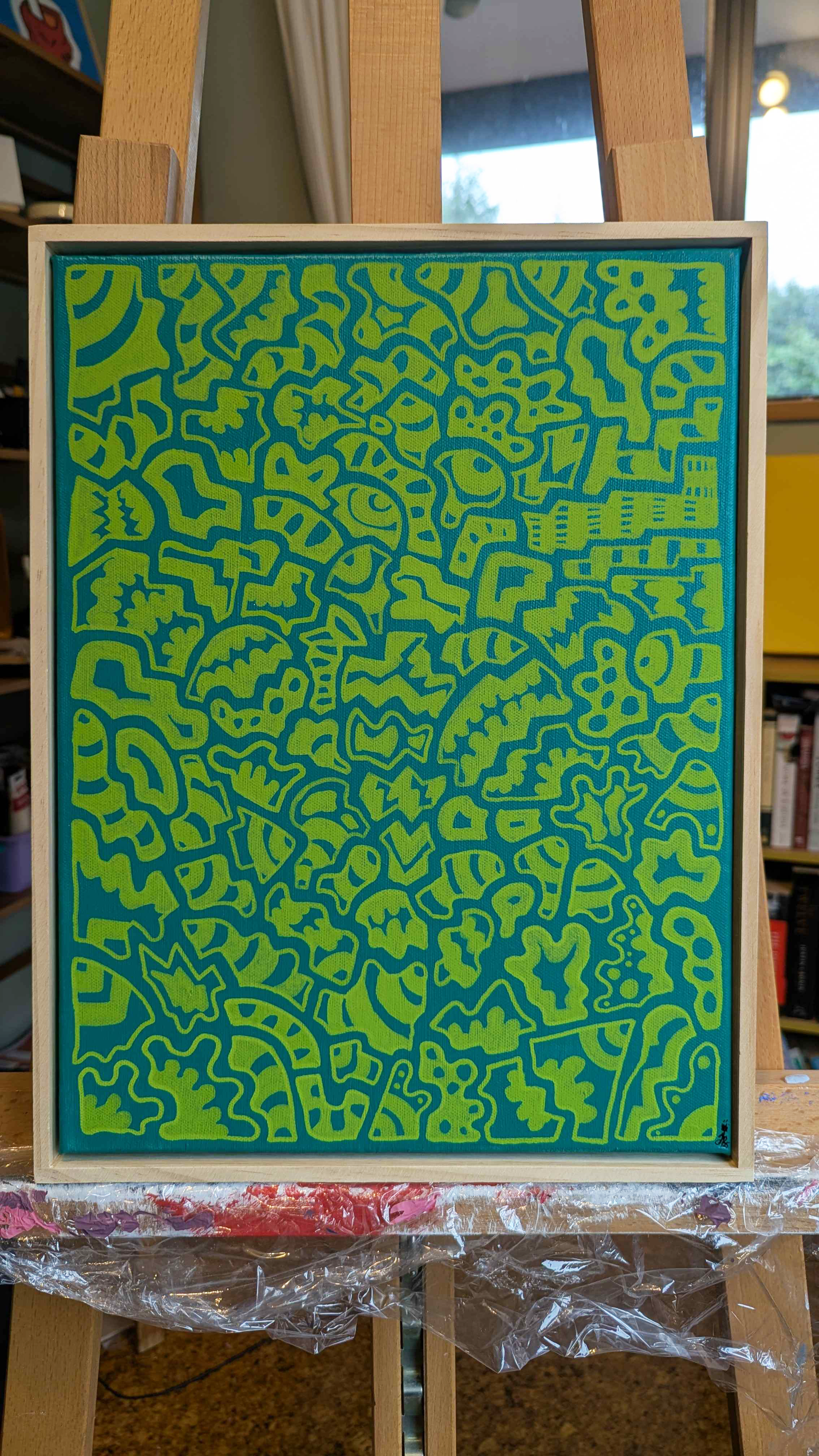 I'm not Jealous, this is actually envy - Framed Acrylic on Canvas (420mm x 320mm)